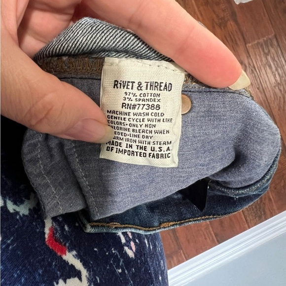 Rivet & Thread / Madewell Women’s Blue Denim Slim Distressed Jeans - Picture 5 of 9